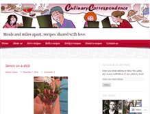 Tablet Screenshot of culinarycorrespondence.com